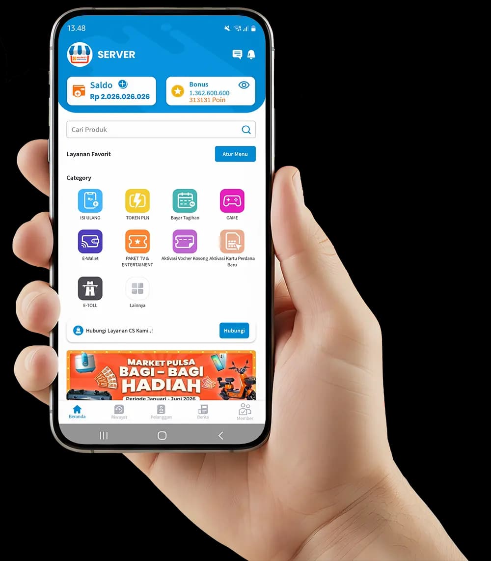 Aplikasi Market Pulsa